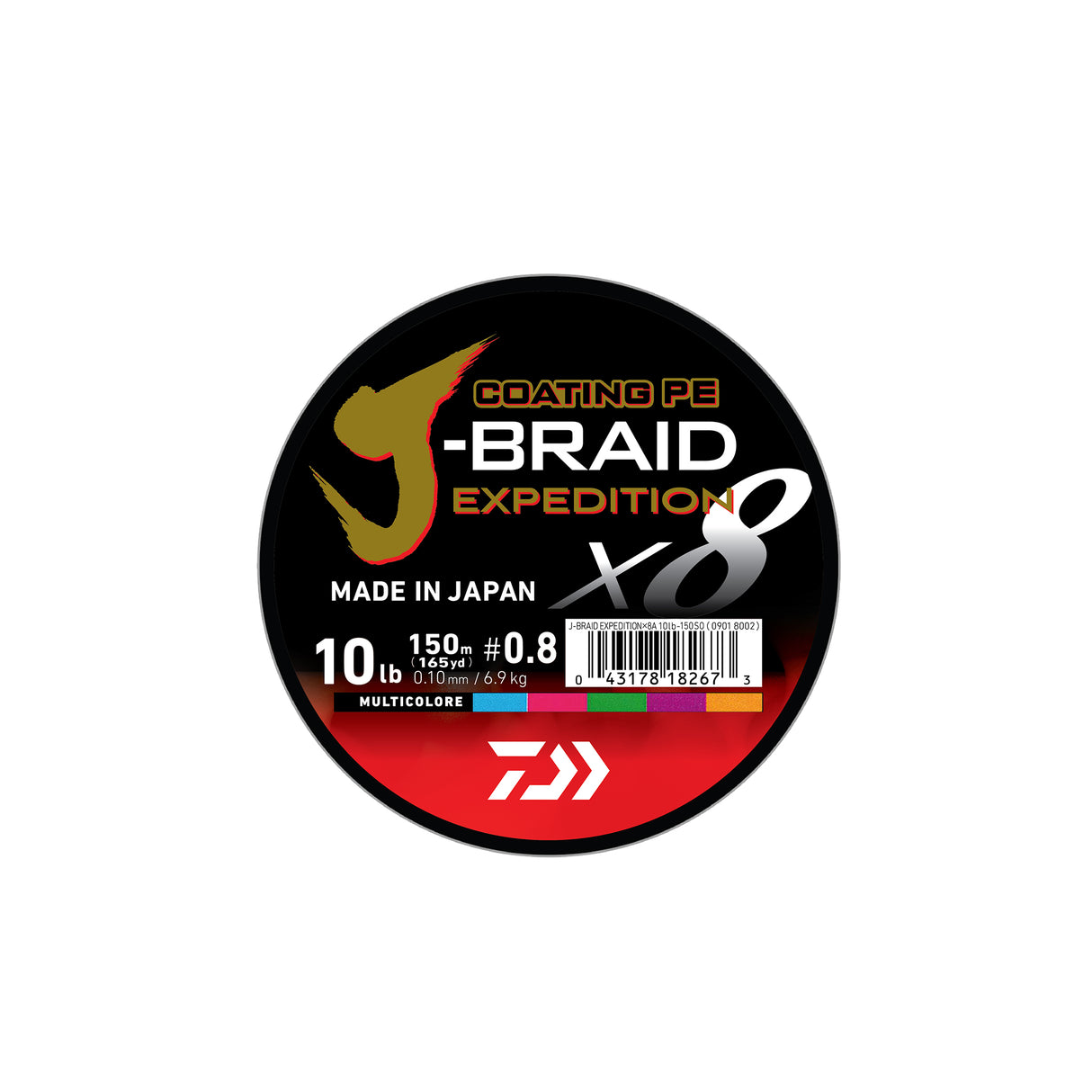 DAIWA J-BRAID EXPEDITION×8E 0.24 300m MULTI COLOR